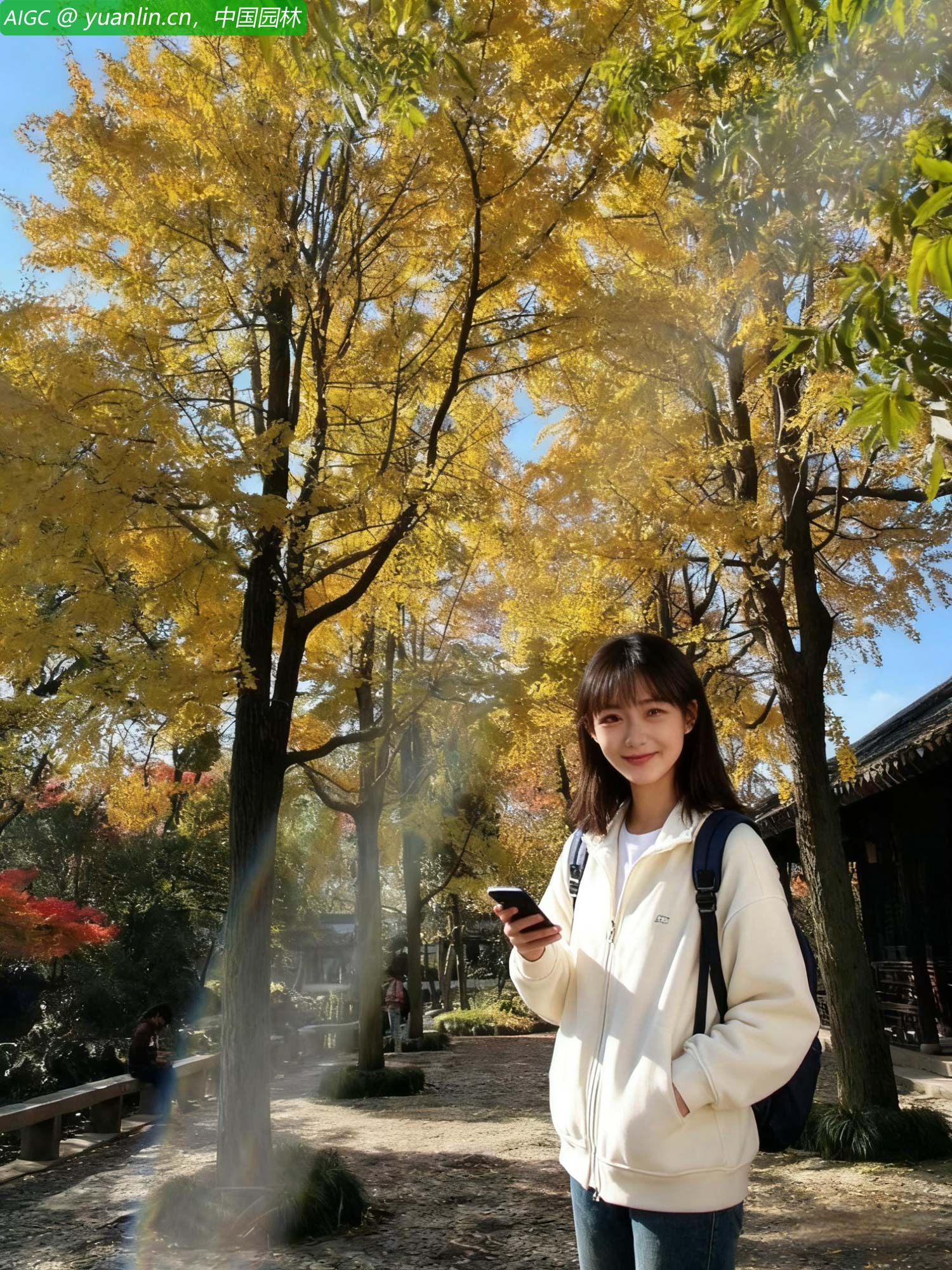 拙政园，秋染梧竹幽居和秫香馆