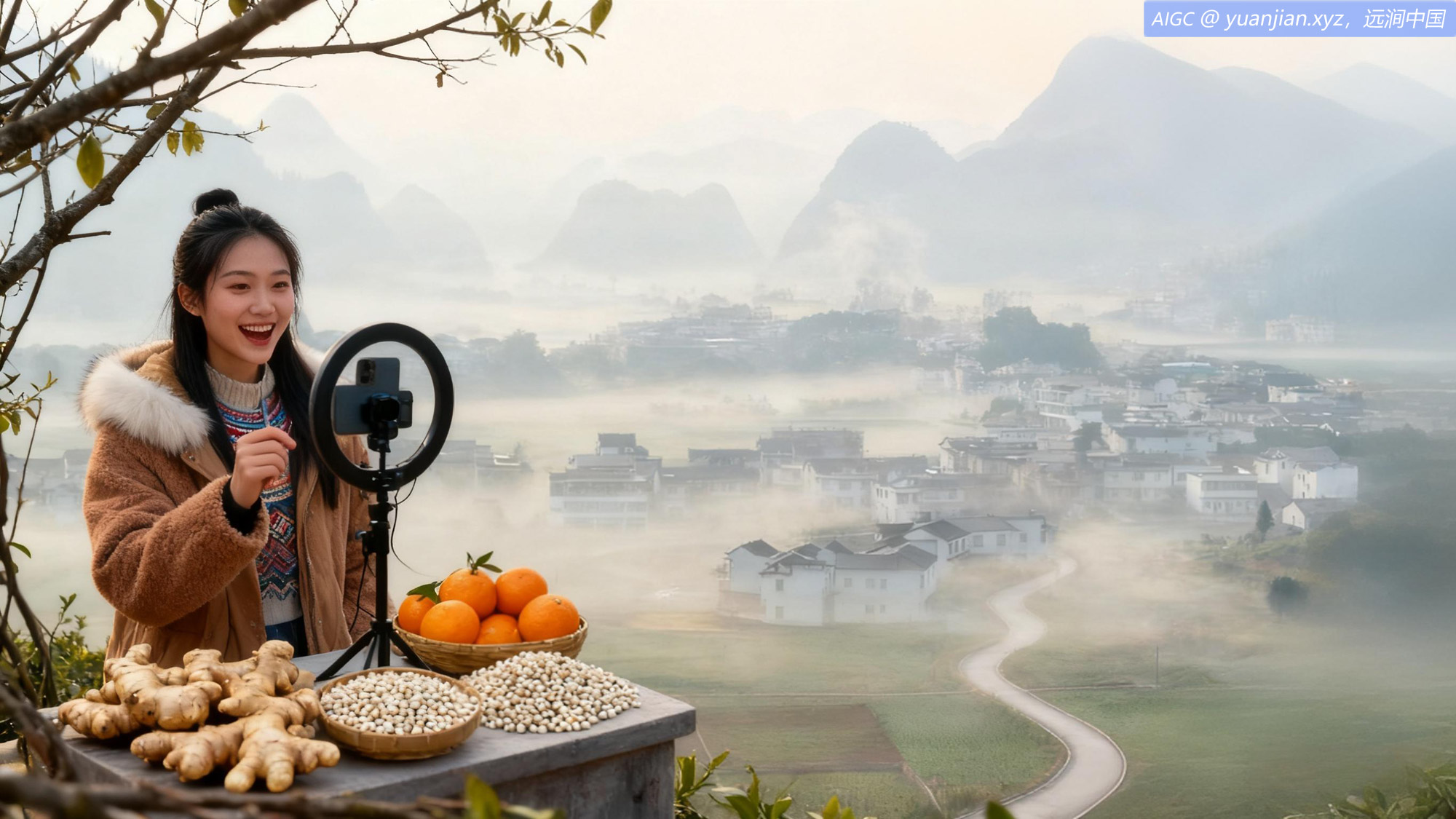 贵州黔西南州：平流雾笼罩万峰林