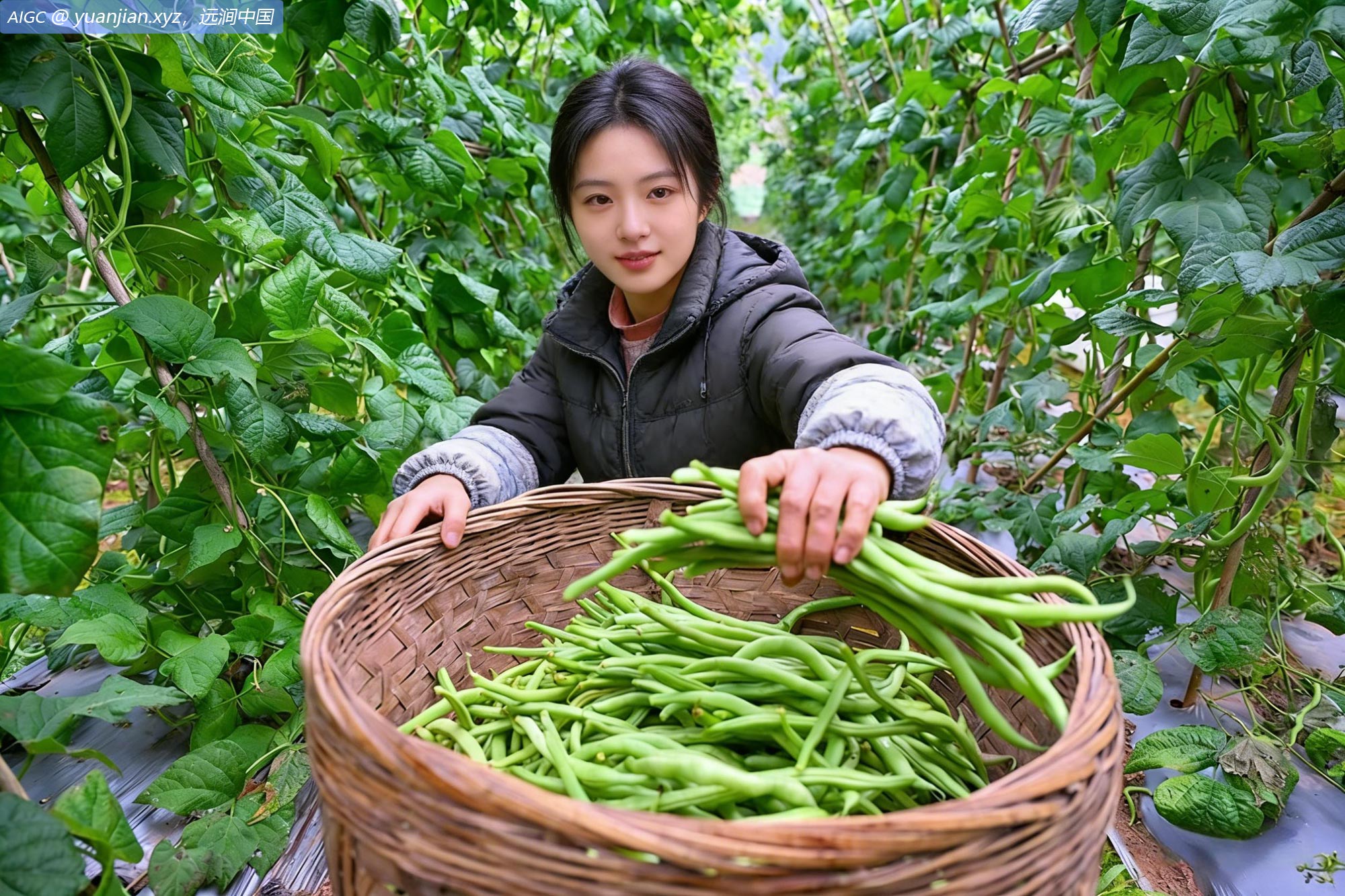 四川省眉山市标准化种植的无筋豆喜获丰收