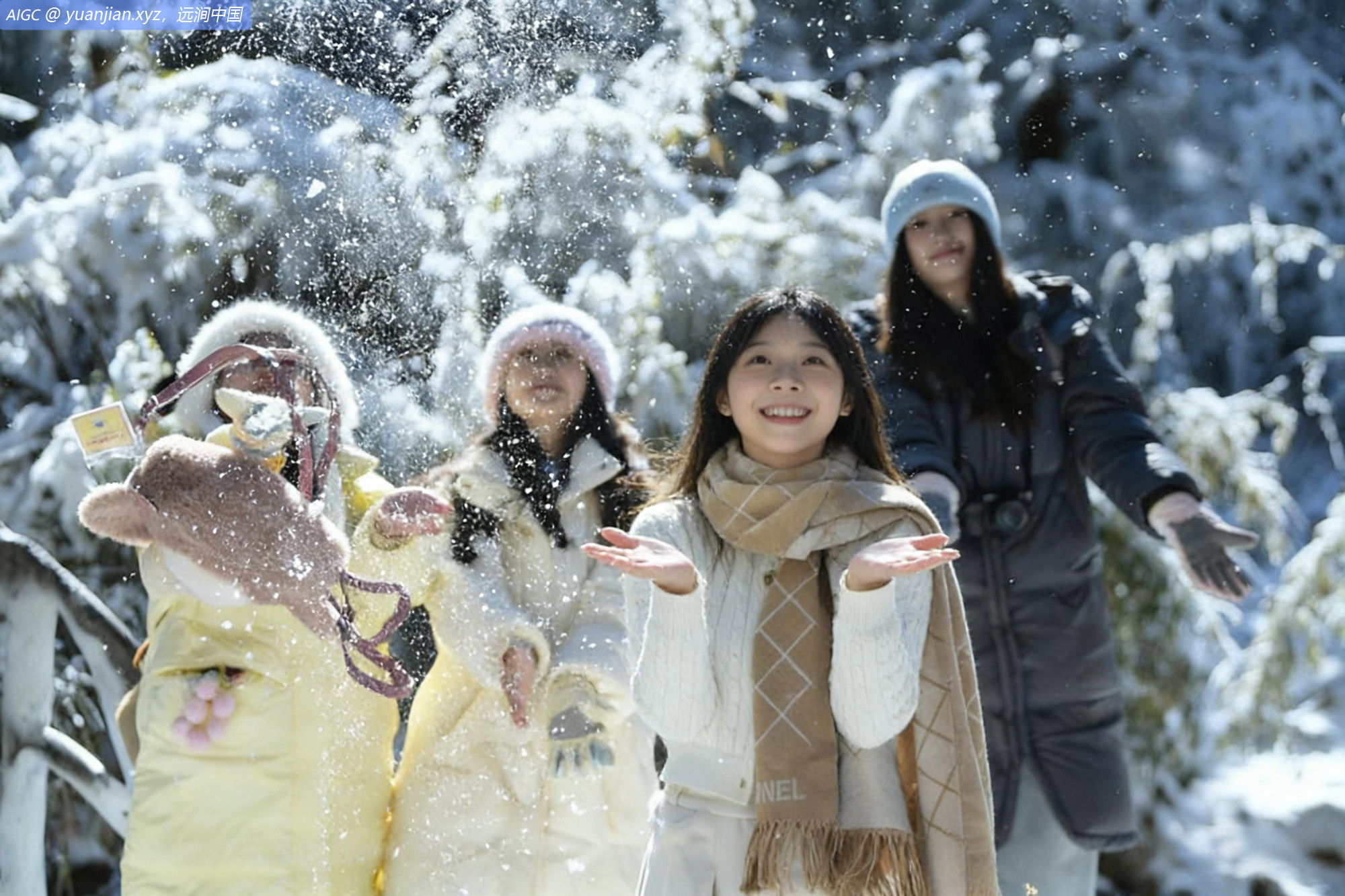 四川省眉山市瓦屋山景区雪后犹如“童话世界”