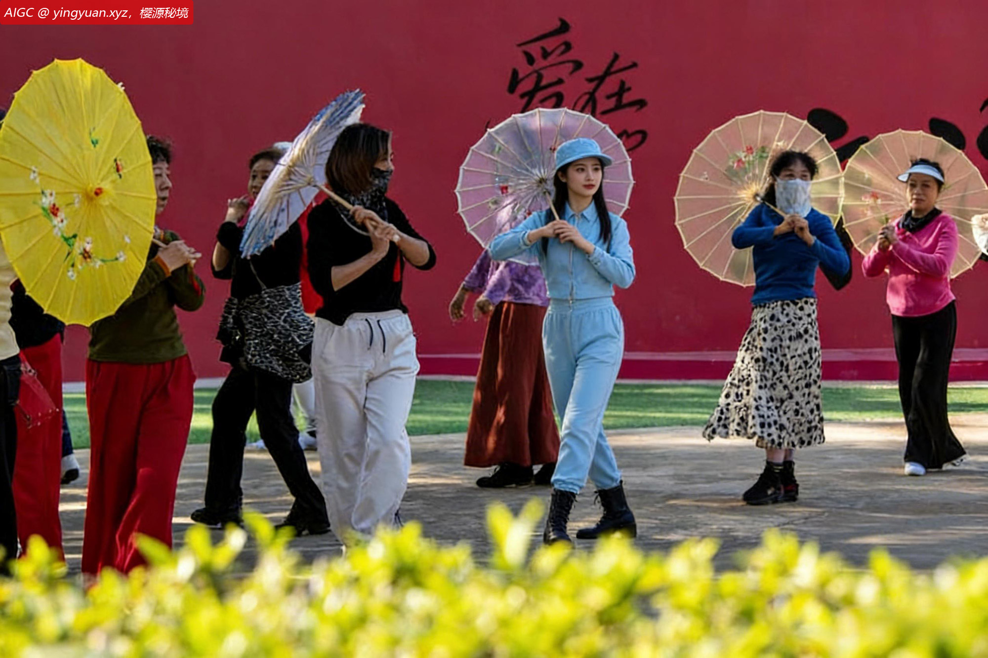 海南阳光明媚、温暖宜人，万泉河公园排练歌舞