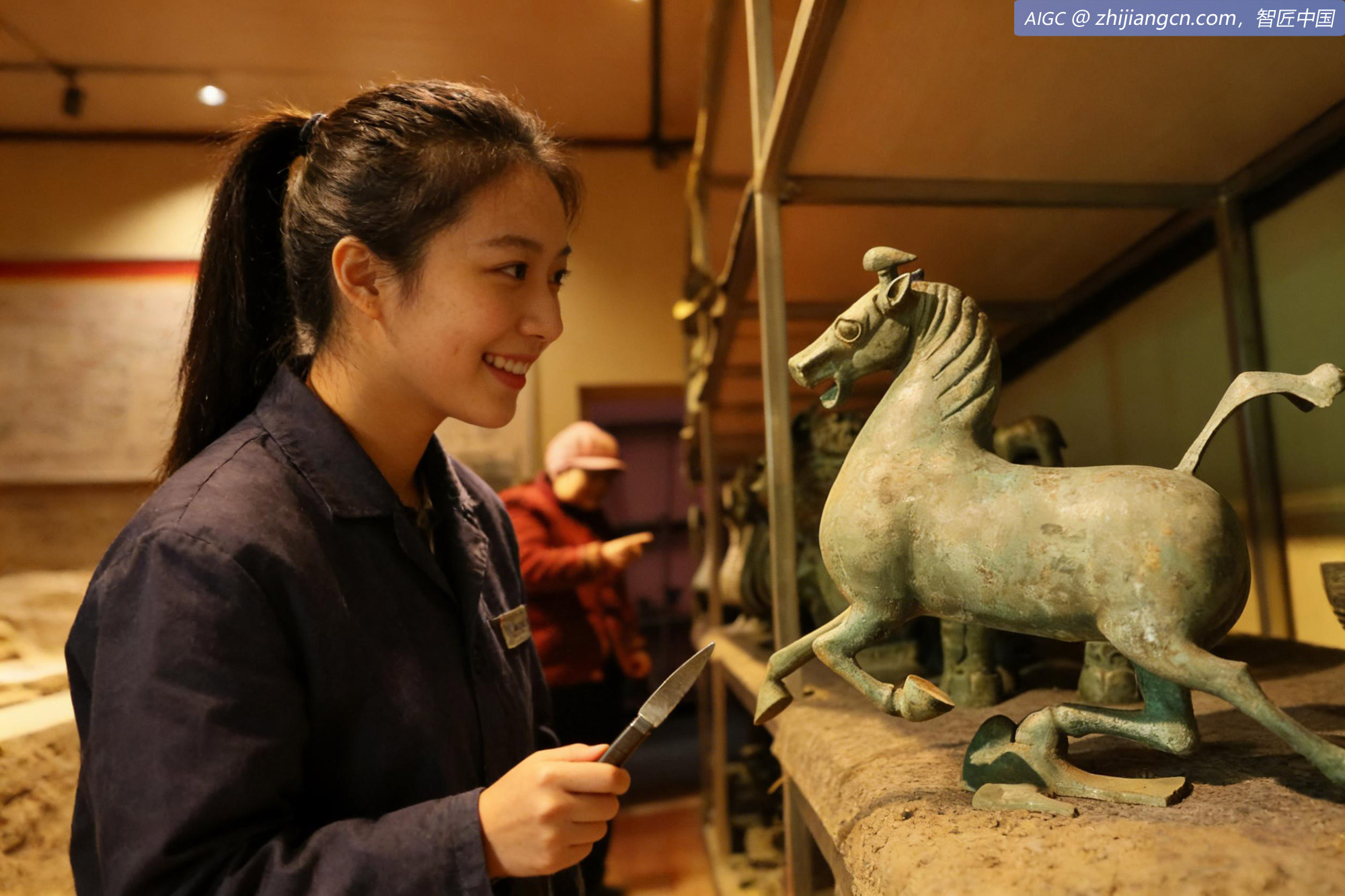 山西绛州，非遗“青铜马儿”古铜古色迎马年
