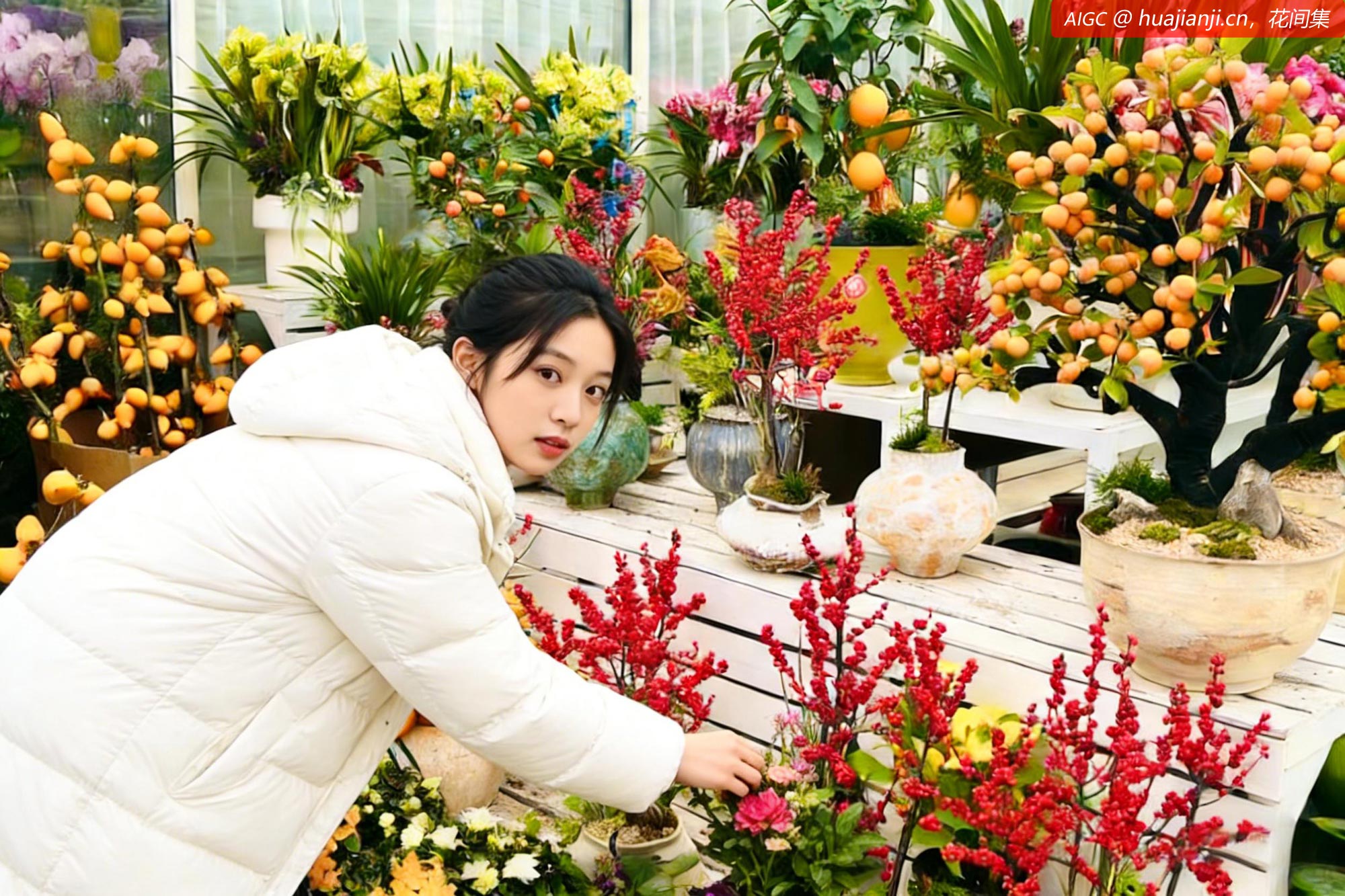 江苏常州年宵花市场琳琅满目