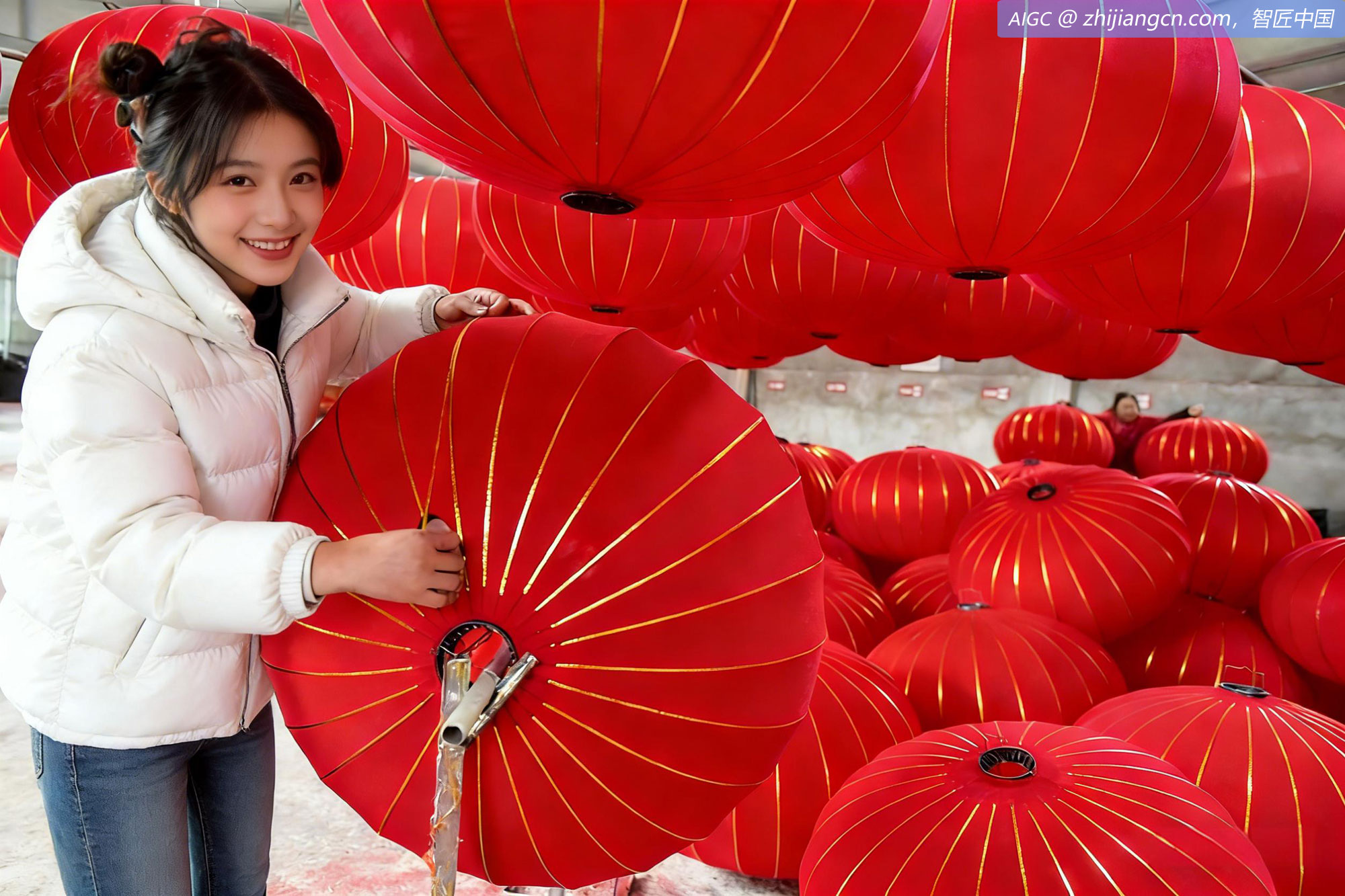 春节临近，四川省成都市金龙镇灯笼订单数量大幅上升