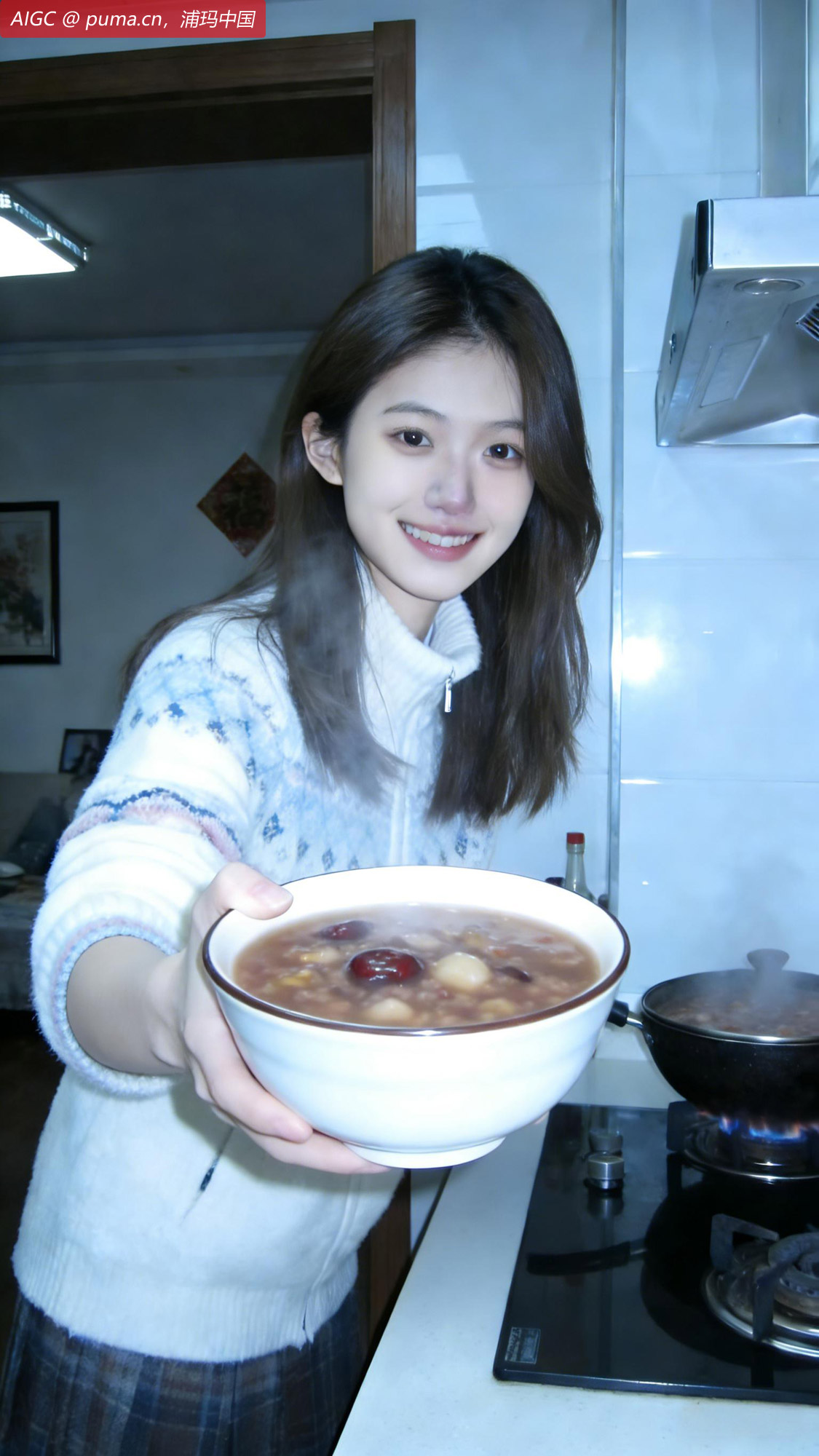 腊八粥已熬好了，快过来吃吧！