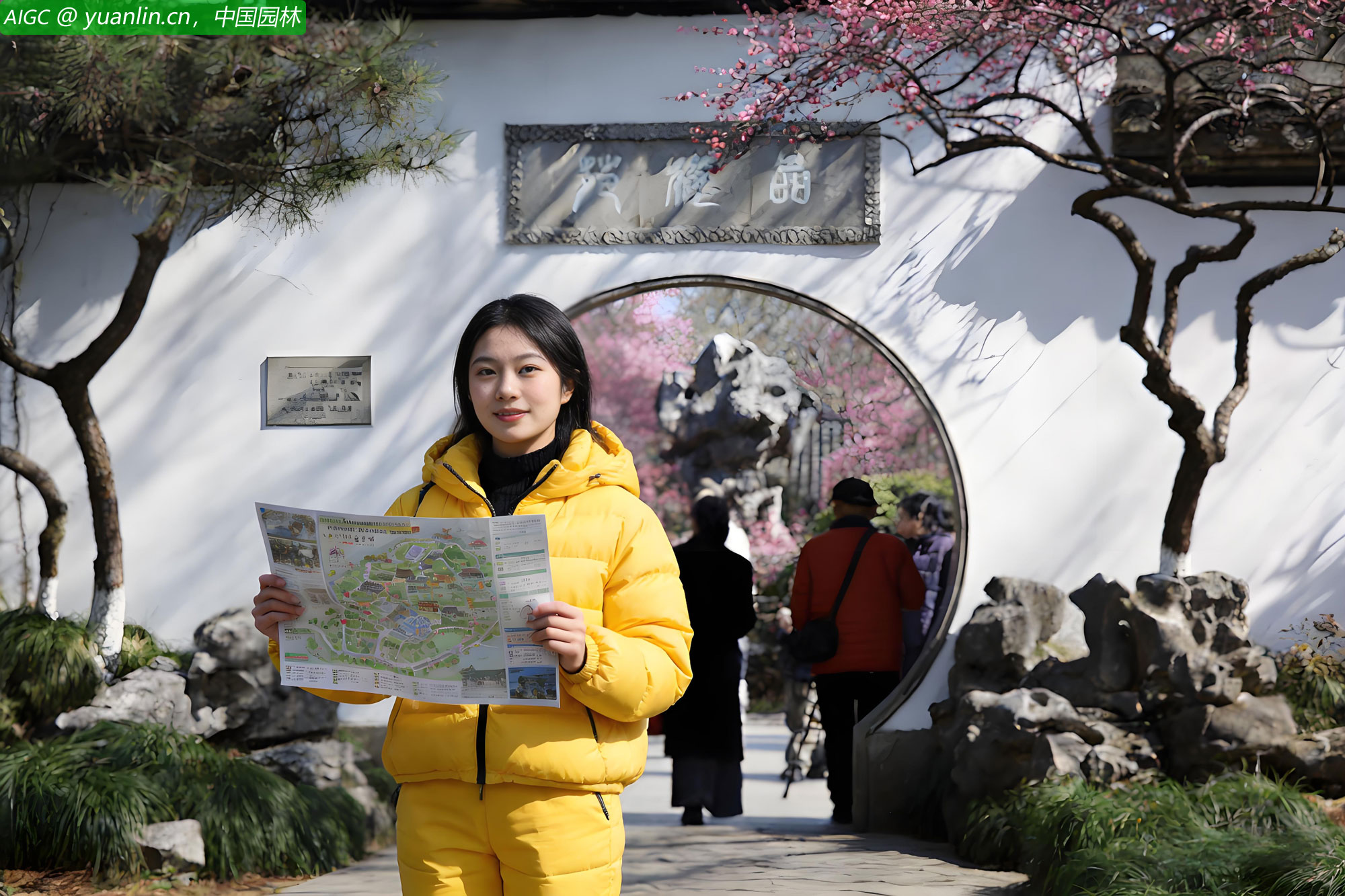 浙江杭州植物园灵峰景区内千株梅花盛放