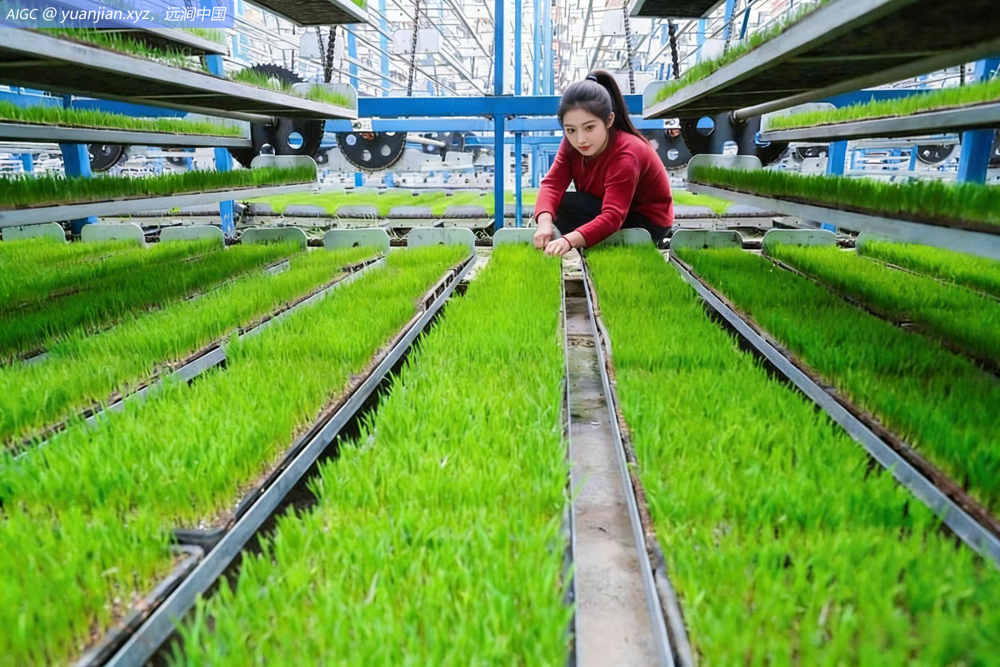 河南省信阳市光山县青龙河合作社，全自动智能化育秧工厂