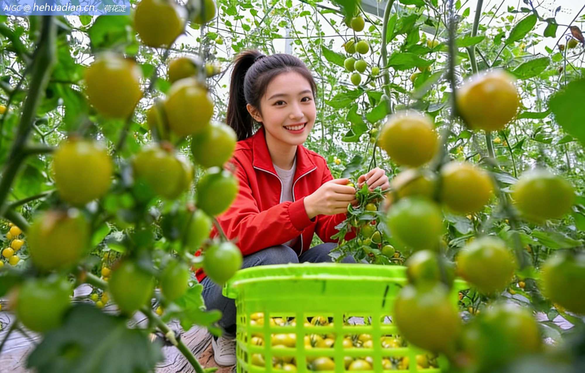 四川省眉山市仁寿县谢安镇，村民正在采摘小番茄