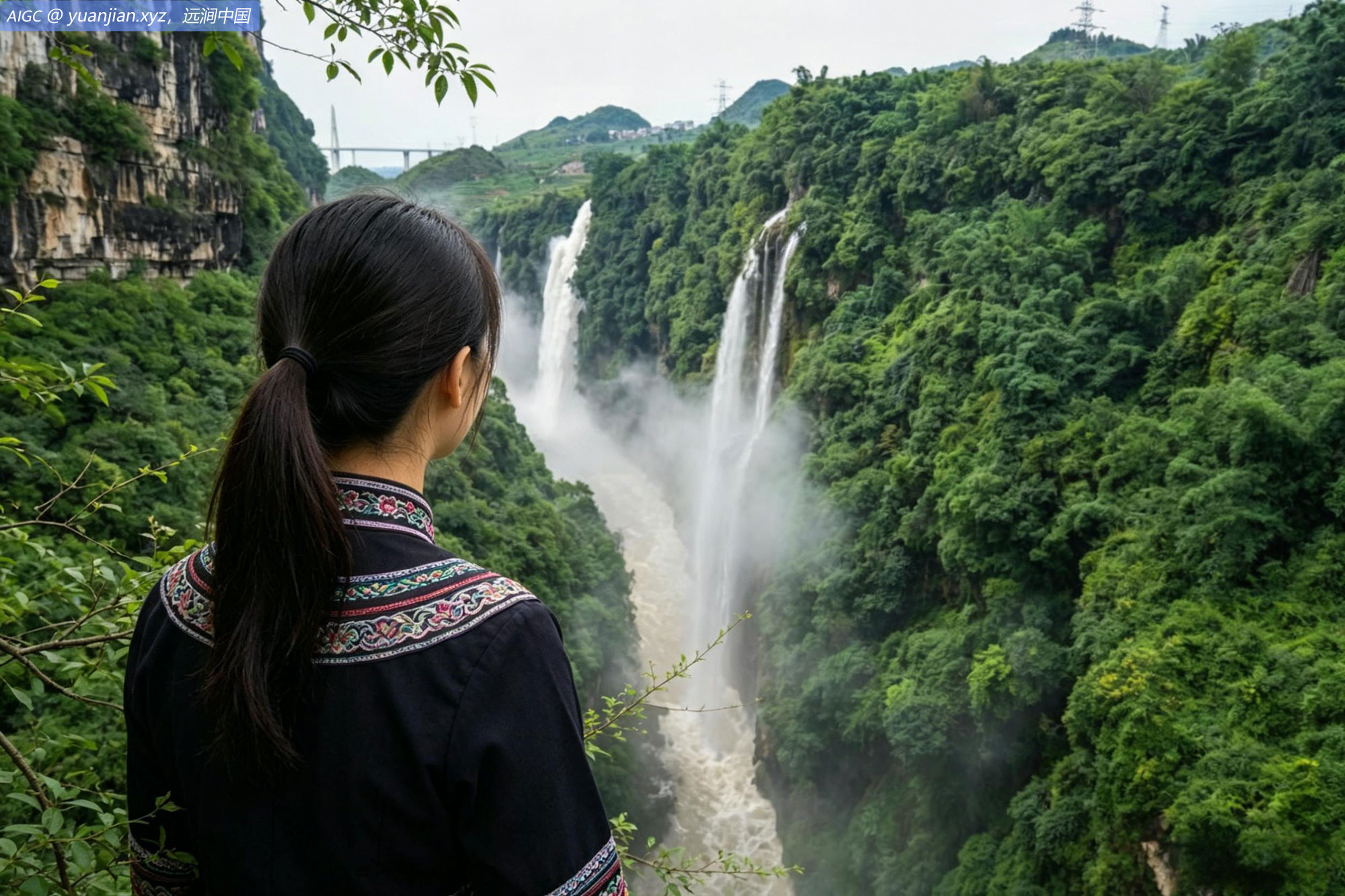 贵州兴义，马岭河峡谷景区瀑布群进入丰水期